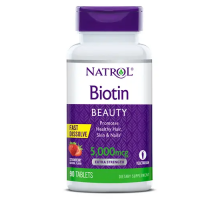 Natrol Biotin 5000mcg - Биотин, клубника 5000 мкг (250табл.)