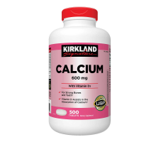 Kirkland Signature Calcium with Vitamin D3 600mg - Кальций с витамином D3 600мг (500 табл.)