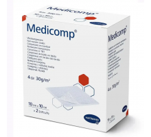 Medicomp 10х10см - Стерильні сорбційні серветки з нетканого матеріалу (2*100 шт)