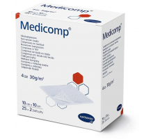Medicomp 10х10см - Стерильні сорбційні серветки з нетканого матеріалу (2*25 шт)
