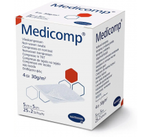 Medicomp 5х5см - Стерильні сорбційні серветки з нетканого матеріалу (2*25 шт)