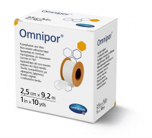 Omnipor 2,5 см х 9,2 м - Пластир, що фіксує з нетканого матеріалу.