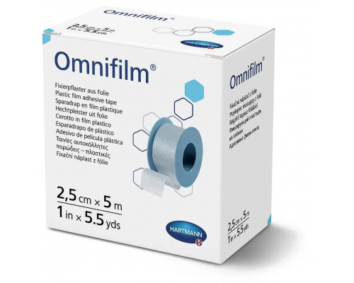 Omnifilm 2,5 см х 5 м - Пластир фіксуючий з прозорої плівки